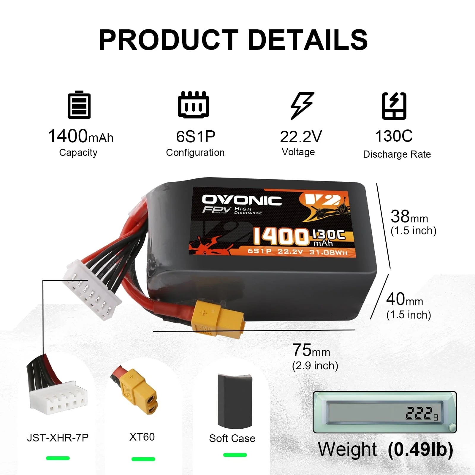Akumulator LiPo Ovonic 6S 22.2 – Walksnail Avatar Hd Goggles X recenzja i cena